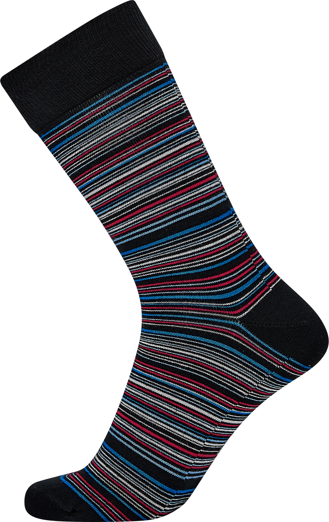 sort, hvid, blå og rød med striber