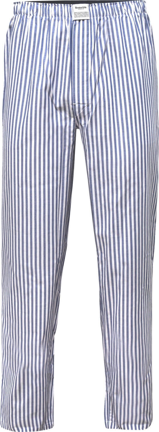 hvid og blå med striber